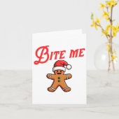 くれよ、ジンジャーブレッドコookie  - 面白い皮肉なクリスマス カード (黄色い花)