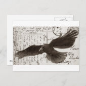 くろがらのはがきの背景 ポストカード (正面/裏面)