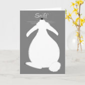 くんくんかぐノウサギのバースデー・カード カード (黄色い花)