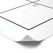 くんちゃんの誕生日予想 テディベア ブルー ベビーシャワー ポスター (角)