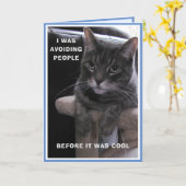 ぐうたら猫の誕生日カード カード (黄色い花)