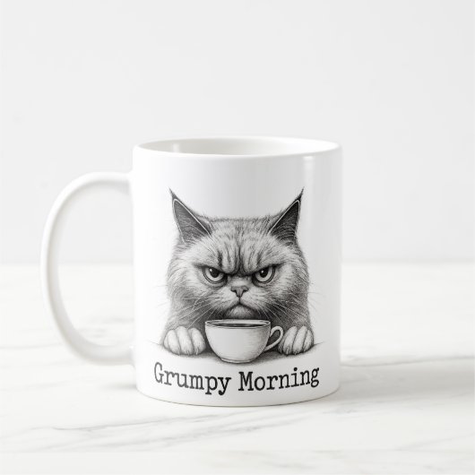 ぐっすり朝猫コーヒーマグ コーヒーマグカップ (左)
