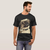 ぐったりパグとコーヒー  Tシャツ (正面フル)