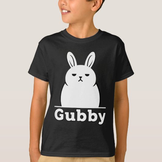 ぐっばいうさぎアニメおもしろいキャラクターかわいいおこりんぼ Tシャツ (正面)