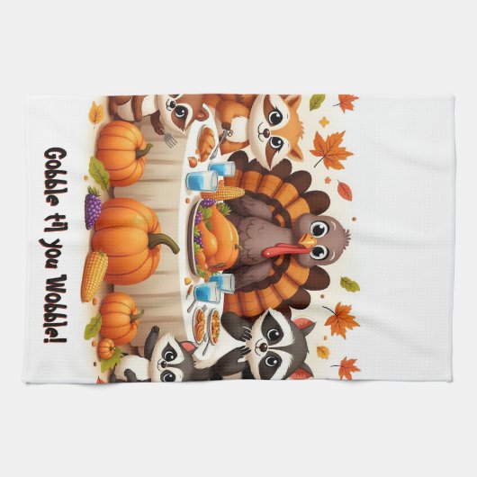 ぐらつかせるまでゴブルする キッチンタオル (横)