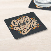 ぐらつかせるまでゴブルする スクエアペーパーコースター (アングル)