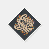 ぐらつかせるまでゴブルする スタンダードカクテルナプキン (角)