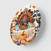 ぐらつかせるまでゴブルする ラウンド壁時計 (傾斜)