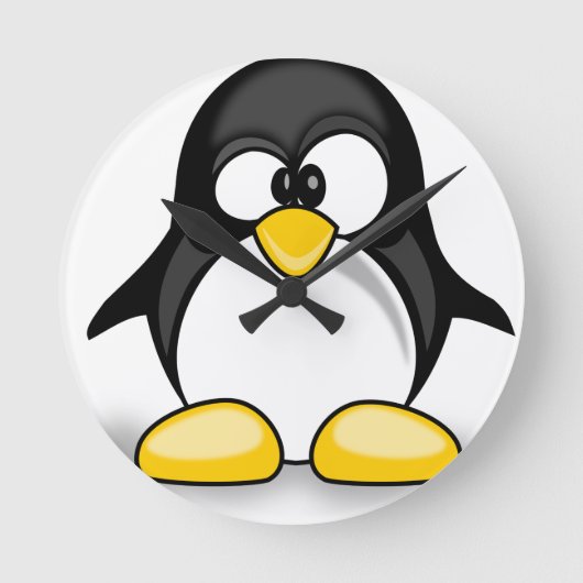 ぐらつきピート ラウンド壁時計 (正面)