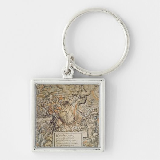 ぐらつく人種や文化などのるつぼ キーホルダー (正面)