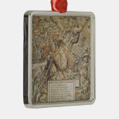 ぐらつく人種や文化などのるつぼ メタルオーナメント (右)