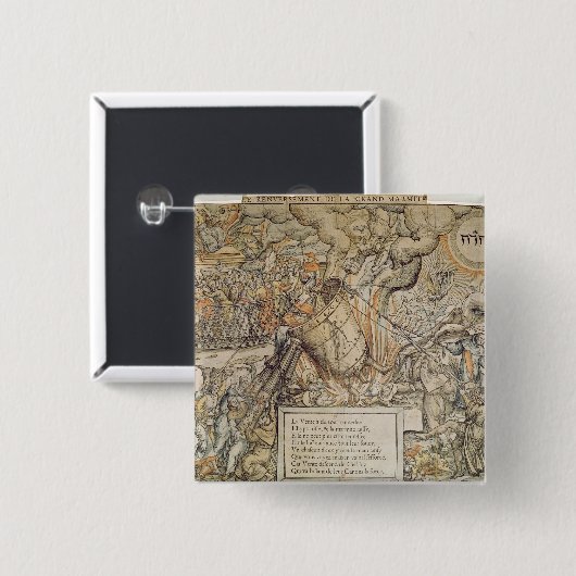 ぐらつく人種や文化などのるつぼ 缶バッジ (正面&裏面)