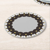 ぐるっとあにまる「カワイイペンギン親子」 ラウンドペーパーコースター (アングル)