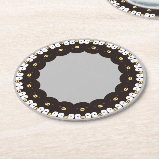 ぐるっとあにまる「カワイイペンギン親子」 ラウンドペーパーコースター (アングル)