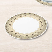 ぐるっとあにまる「カワイイラッコ親子」 ラウンドペーパーコースター (アングル)