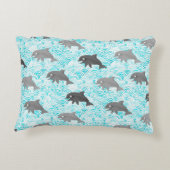 けいき水彩イルカカスタマイズ波 アクセントクッション (裏面)