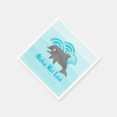 けいき水彩イルカ波技術者 スタンダードカクテルナプキン (角)