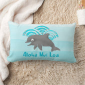 けいき水彩ドルフィンウェーブリバーシブル ランバークッション (ブランケット)