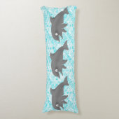 けいき水彩ドルフィンウェーブ及びプリドリバーシブル ボディピロー (正面縦)