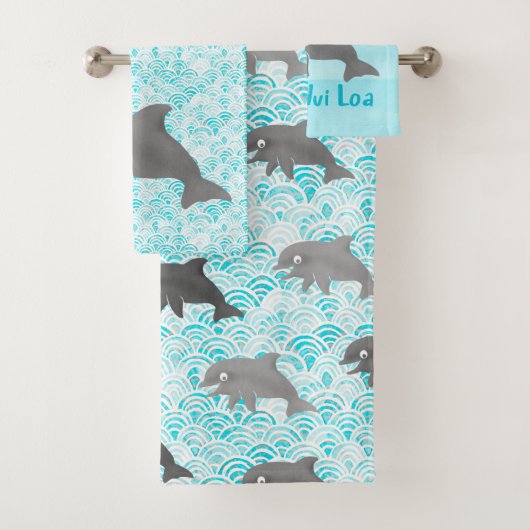 けいき水彩ドルフィンウェーブ バスタオルセット (インサイチュ)