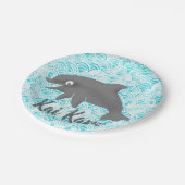けいき水彩ドルフィンウェーブ ペーパープレート (アングル)