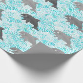 けいき水彩ドルフィンウェーブ ラッピングペーパー (角)