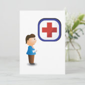 けがをした少年の病院へのお見舞いの誘い 招待状 (スタンド正面)