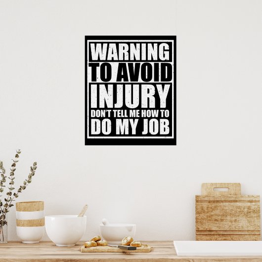 けがをしないために仕事の仕方を教えてはいけない ポスター (キッチン)