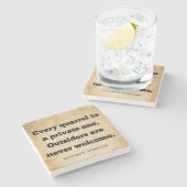 けんかの種 |カウボーイウィズダム |南部の引用文 ストーンコースター (横)