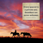 けんかの種 |カウボーイウィズダム |南部の引用文 ストーンコースター