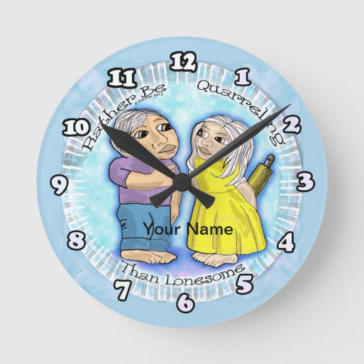 けんかリングまたはロネソームカスタム ラウンド壁時計 (正面)