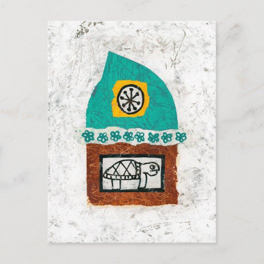 けんか葉書に亀のかゆみ ポストカード (正面)