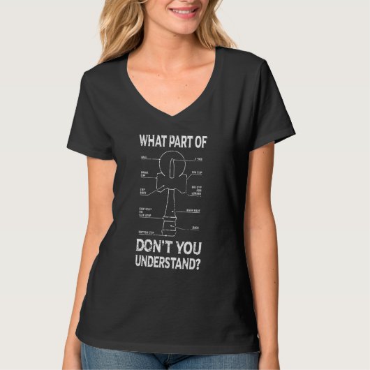 けん玉の解剖学けん玉の部分は君じゃない Tシャツ (正面)