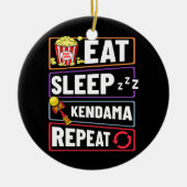 けん玉トリック日本のトイボールゲーム初心者 セラミックオーナメント (正面)