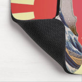 けん玉波灯台ヴィンテージ日本国旗 マウスパッド (コーナー)