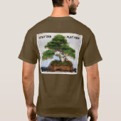 けん玉盆栽ツリーブラウン Tシャツ (裏面)