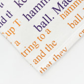 けん玉、赤、青のカラーインクスケッチ フリースブランケット (角)