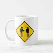 げっぷの交通標識 コーヒーマグカップ (左)