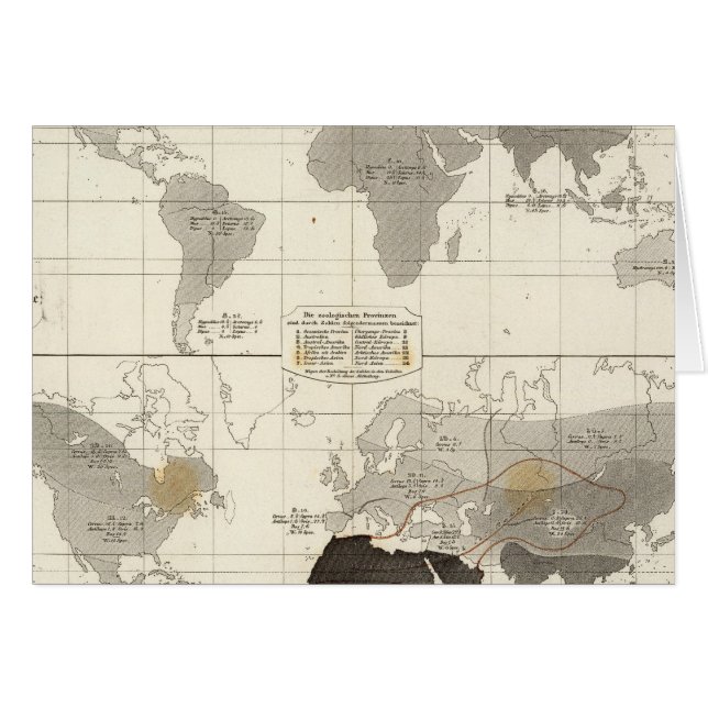 げっ歯類の分布 (正面横)