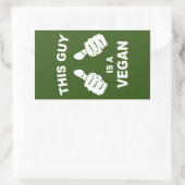 こいつはビーガン 長方形シール (バッグ)