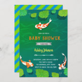 こいの魚の誕生日招待状 招待状 (正面/裏面)