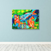 こい魚の愛 キャンバスプリント (インサイチュ (ウッドフロア))