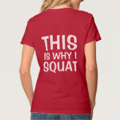 こういうわけで私はしゃがみます Tシャツ (裏面)