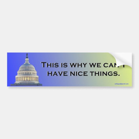 こういうわけで私達… バンパーステッカー (正面)