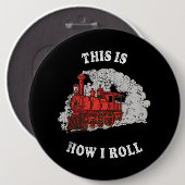 こうして私は機関車転がが子供のボーを列車する 缶バッジ (正面&裏面)