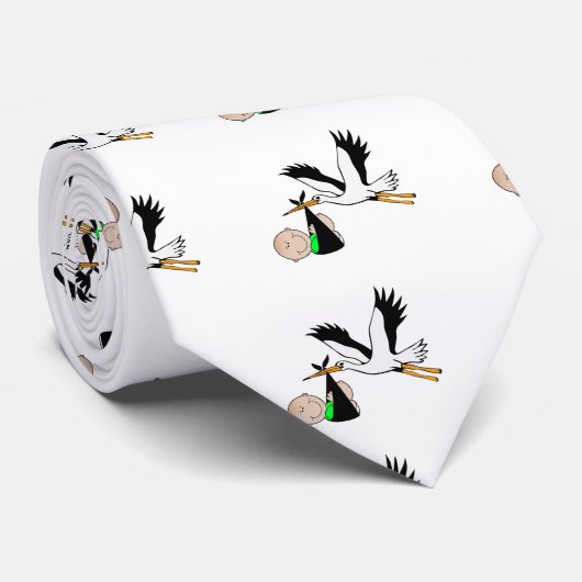 こうのとりによる生まれたばかりのな配達 ネクタイ (ロール)