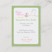 こうのとりの女の子のメモカード 名刺 (裏面)