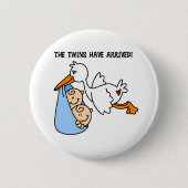 こうのとりの対の到着 缶バッジ (正面)