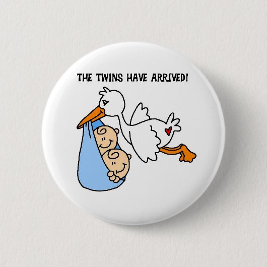 こうのとりの対の到着 缶バッジ (正面)