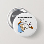 こうのとりの対の到着 缶バッジ (正面&裏面)